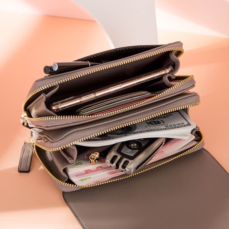 レディース二つ折り財布 多機能収納レディース二つ折り財布