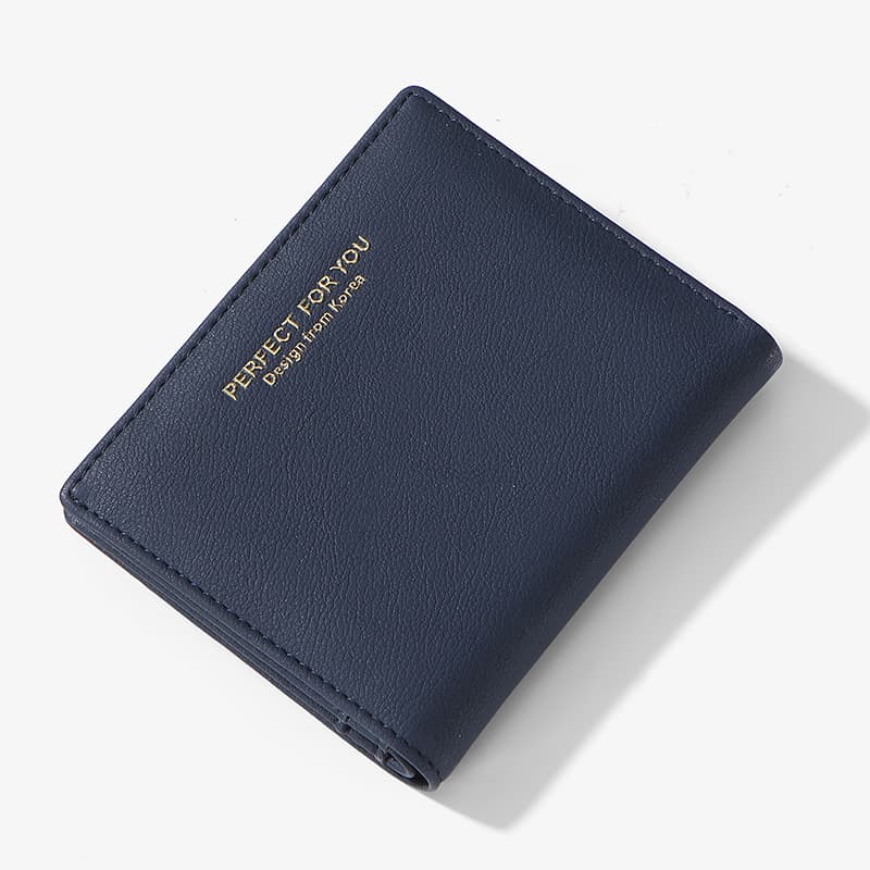 レディース二つ折り財布 シンプル本革二つ折りコンパクト財布